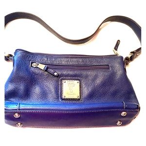 Tiganello blue small leather shoulder bag